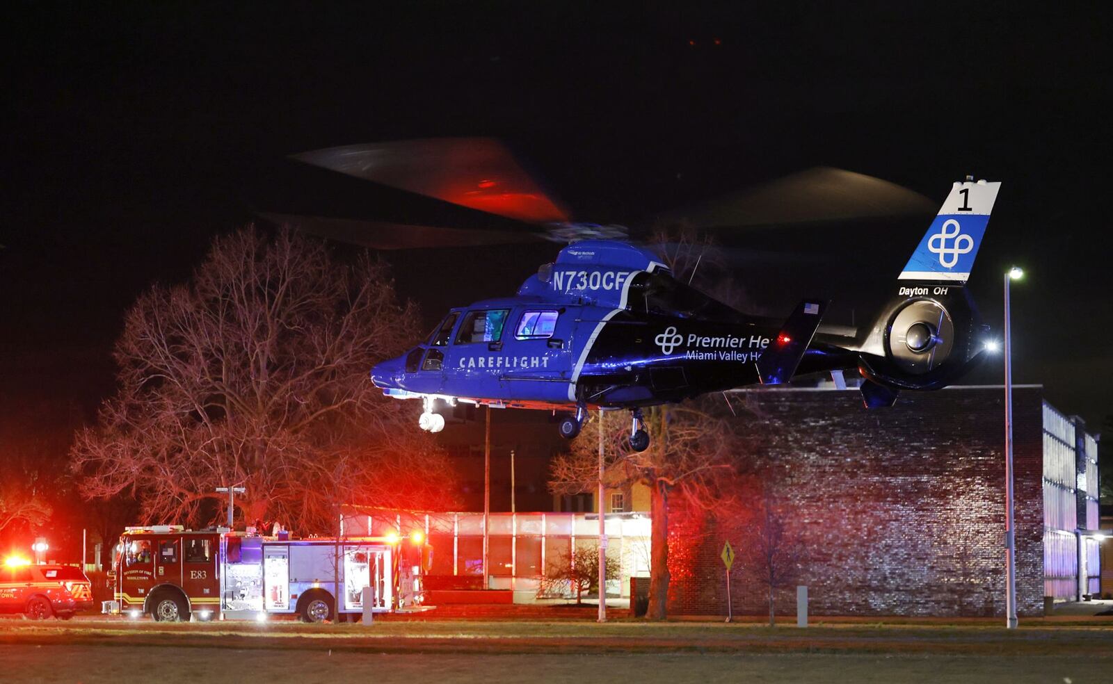 A medical helicopter was called Friday night, April 8, 2022, after a pedestrian was struck on Manchester Avenue in Middletown. NICK GRAHAM / STAFF