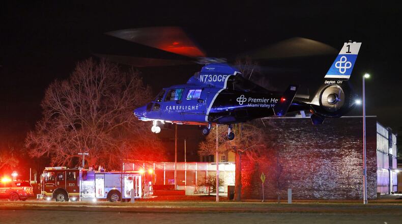 A medical helicopter was called Friday night after a pedestrian was struck on Manchester Avenue in Middletown. The man was flown to Miami Valley Hospital in Dayton and he's listed in ? condition. NICK GRAHAM / STAFF