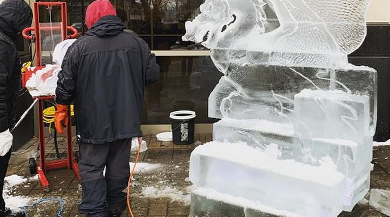A scene from 2019 IceFest, which raises money for the City of Sculpture organization. IceFest happens every other year in Hamilton. PROVIDED