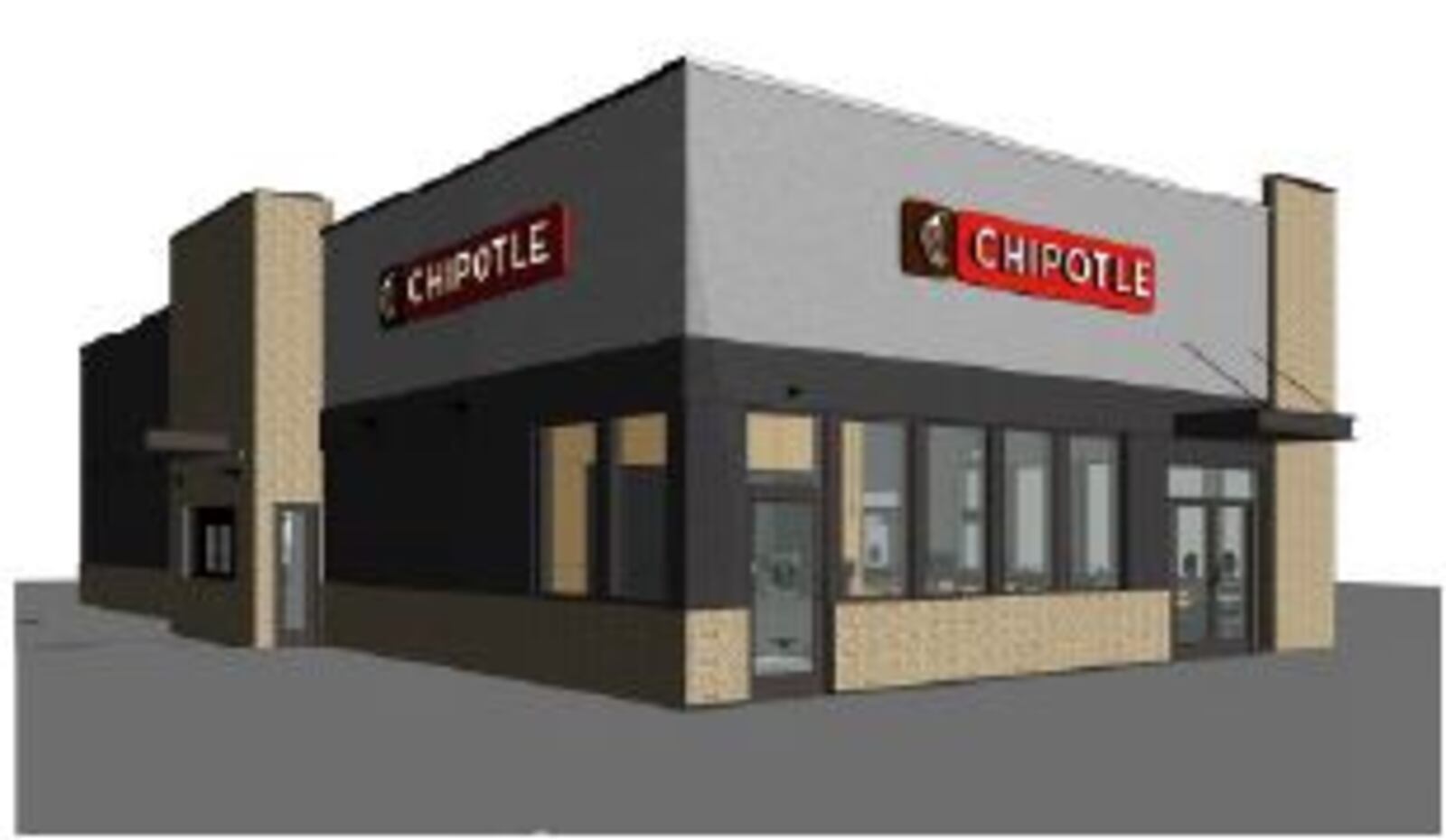 This is a rendering of what the new Chipotle, which will be Hamilton's second, will look like. It will be on South Erie Boulevard. PROVIDED
