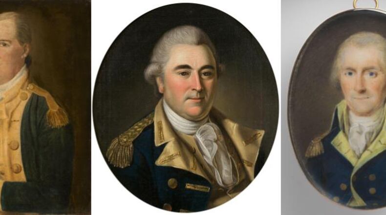 From left to right: Daniel Morgan, Anthony Wayne and Arthur St. Clair are all the namesake of a Butler County township. Portraits provided by Smithsonian National Portrait Gallery and the Philadelphia Museum of Art.