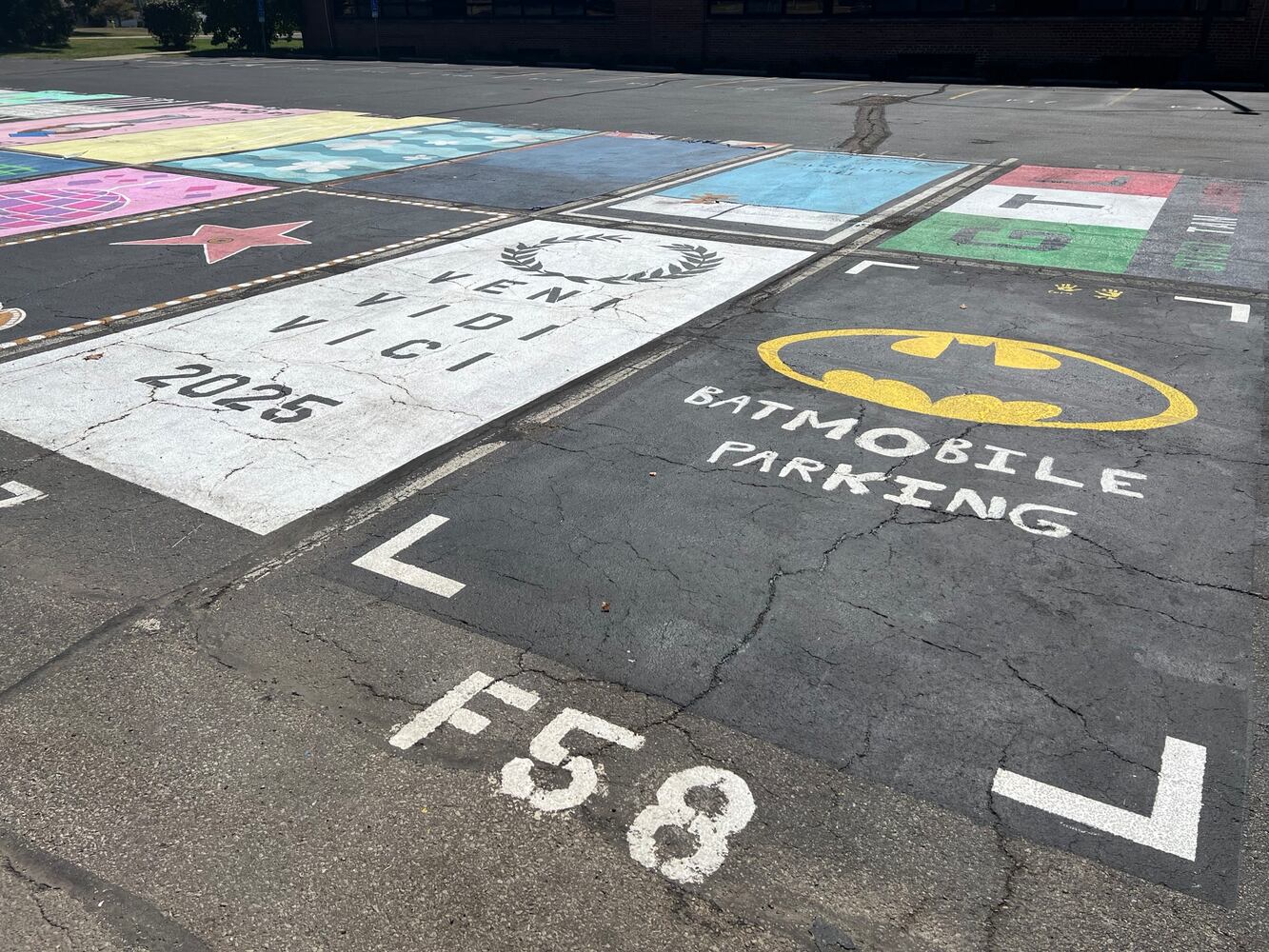 Hamilton high school senior parking lot spaces