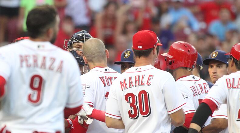 Reds against the Brewers on Thursday, June 28, 2018, at Great American Ball Park in Cincinnati.