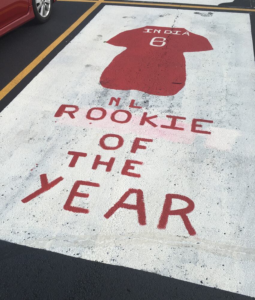 Badin senior parking lot spaces