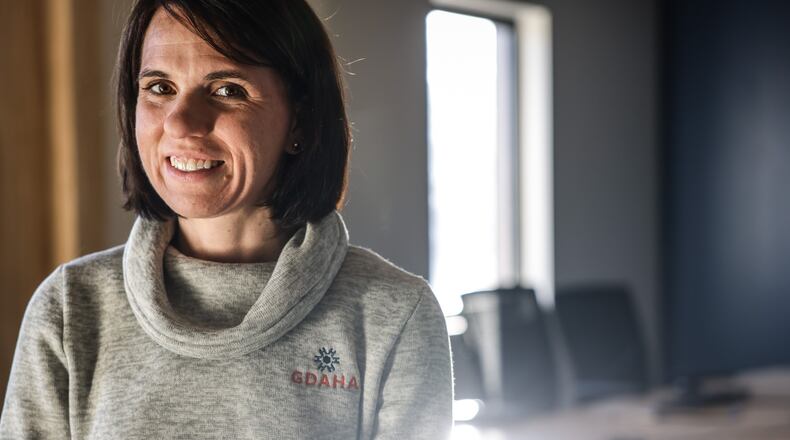 Lisa Henderson is the MHSA Vice President of Health Initiatives of Greater Dayton Area Hospital  Association. She helps people have conversations about  end of life medical wishes  JIM NOELKER/STAFF