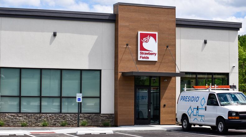 The owner of the Strawberry Fields medical marijuana dispensary on Cincinnati-Dayton Road in Monroe says his organization is still waiting for its final state inspection so it can open. NICK GRAHAM/STAFF