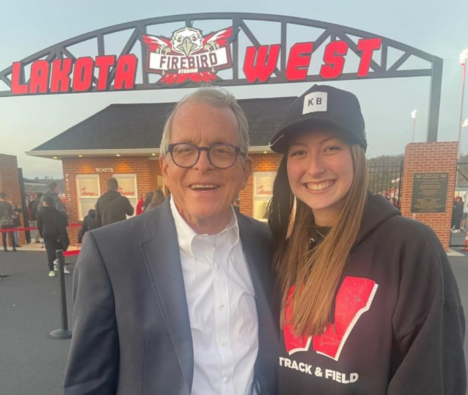 Ohio Gov. Mike DeWine attended the Lakota West vs. Princeton football playoff game on Friday, Nov. 4, 2022 in West Chester Twp. CONTRIBUTED