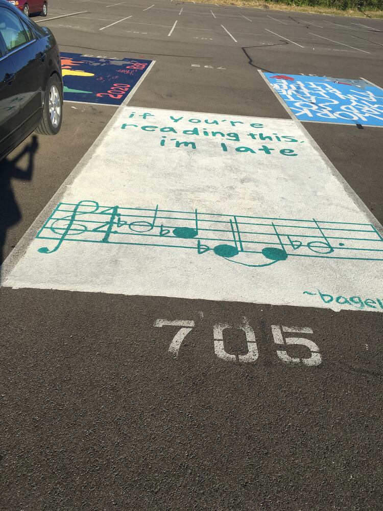 Lakota West senior parking spaces