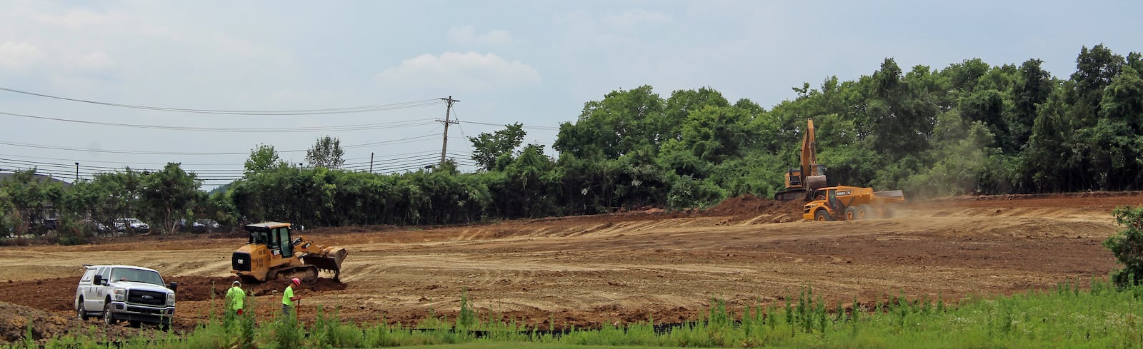 Site work on Lane Library’s new Fairfield Twp. branch began last month on Hamilton-Mason Road, near its intersection with Gilmore Road. Credit: Sue Kiesewetter