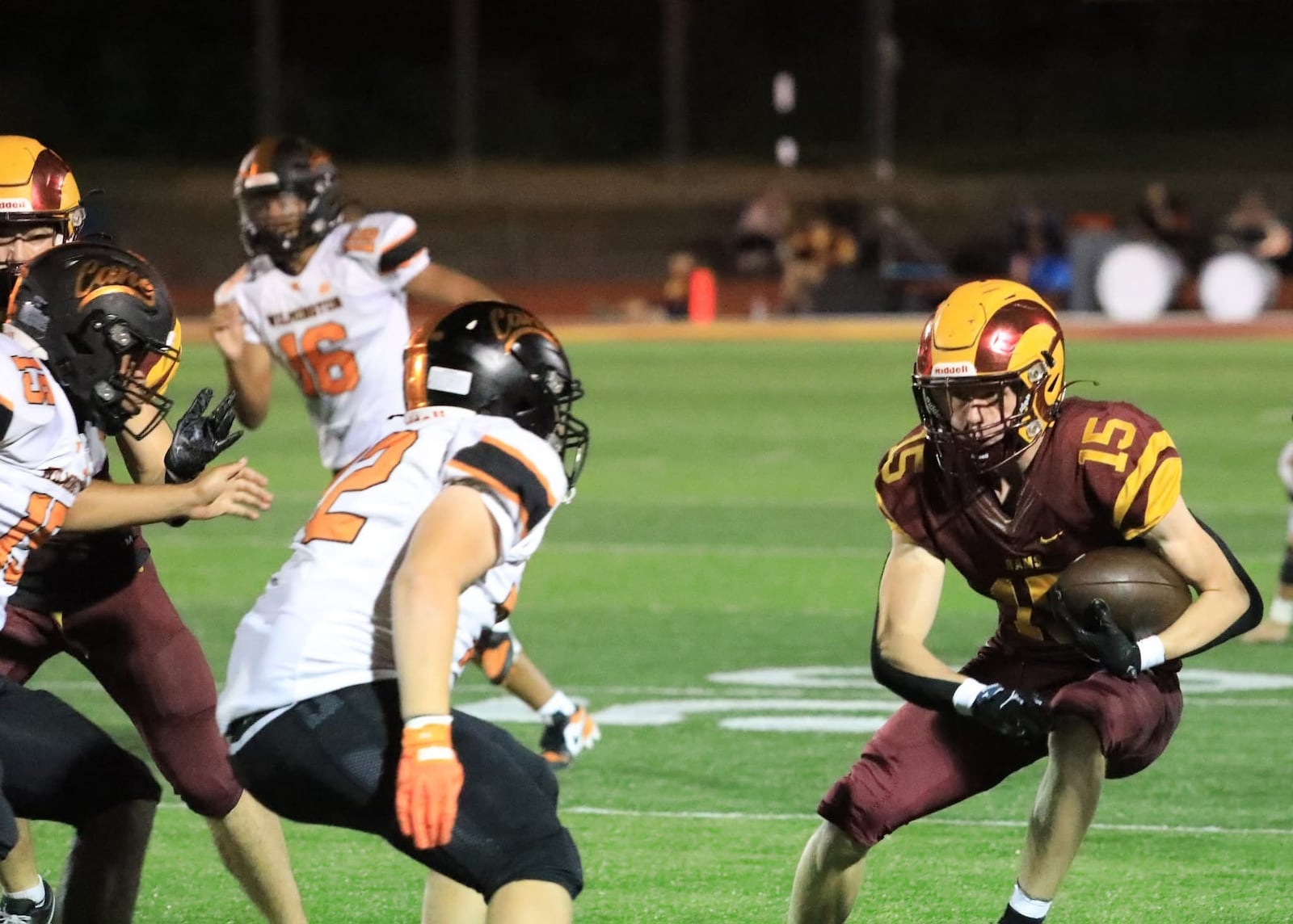 Ross junior Sam Marcum carries the football against Wilmington earlier this season. JOE MORRIS / CONTRIBUTED