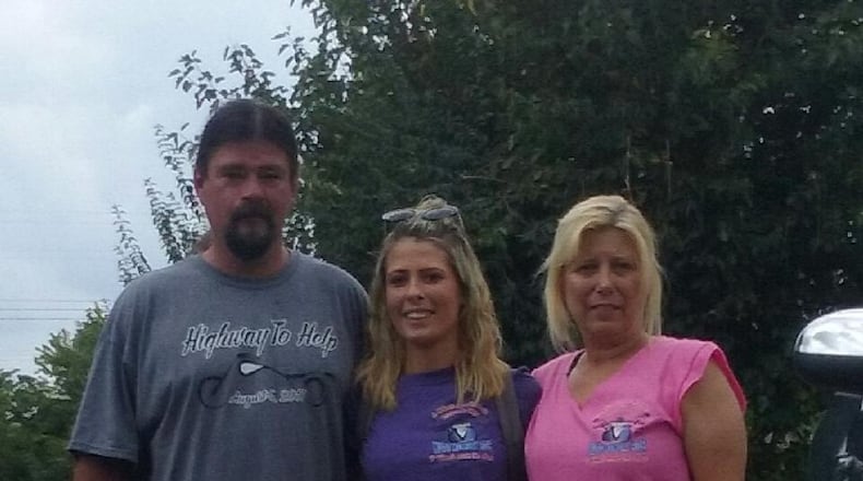 The Weber family, Dave, Samantha and Yolanda donated $2,600 to Sojourner Recovery Services after the addiction treatment center helped Samatha Weber off heroin.