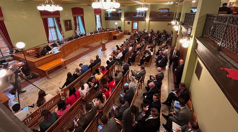 The Ohio Senate Finance Committee met on Wednesday, June 14, 2023, to finalize the chamber's budget proposal. AVERY KREEMER / STAFF