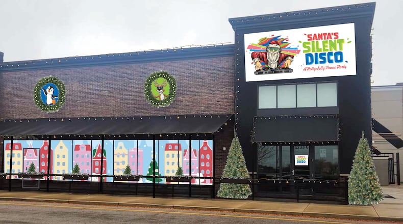 The planned exterior of Santa's Silent Disco at the Mall at Fairfield Commons. CONTRIBUTED