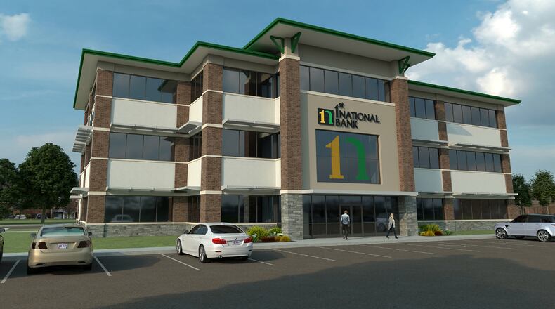 1st National Bank will have a groundbreaking ceremony April 21 for a new headquarters building next door to its current facility in Lebanon. CONTRIBUTED/1ST NATIONAL BANK