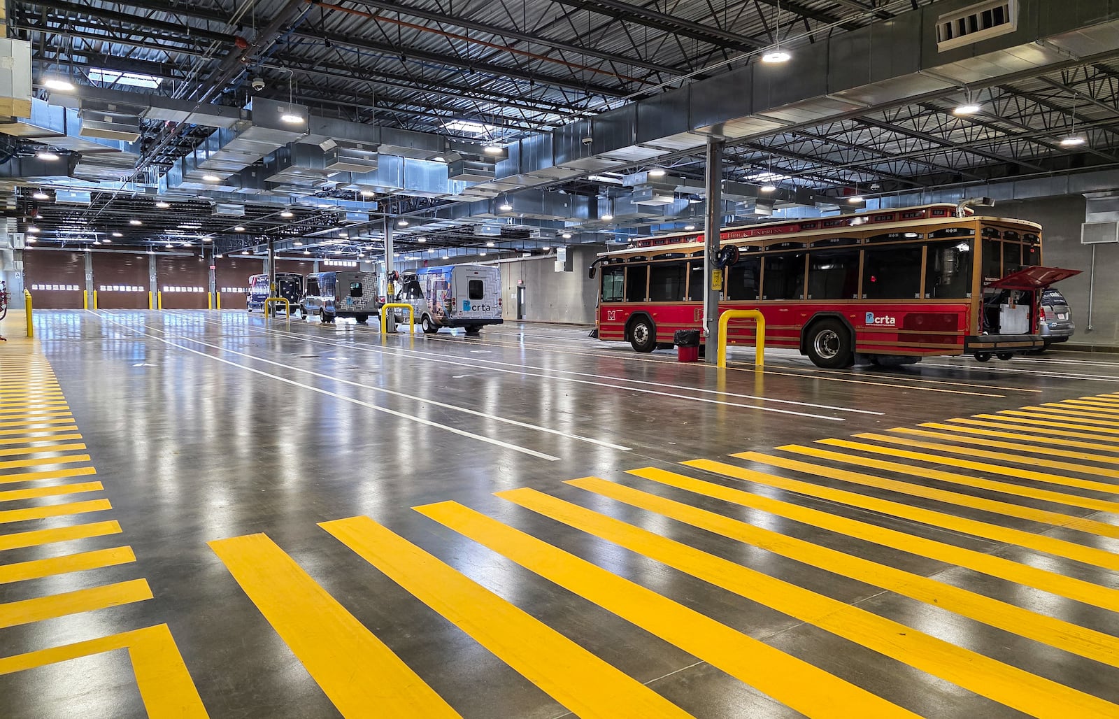 The Butler County RTA dedicated its new Chestnut Street Multimodal Station in Oxford. The station will also be home to the new Amtrak Cardinal route, which construction on that infrastructure is expected to be done in 2026. The building has indoor bus storage, maintenance garage, offices, bus wash, fueling station and a community room. NICK GRAHAM/STAFF