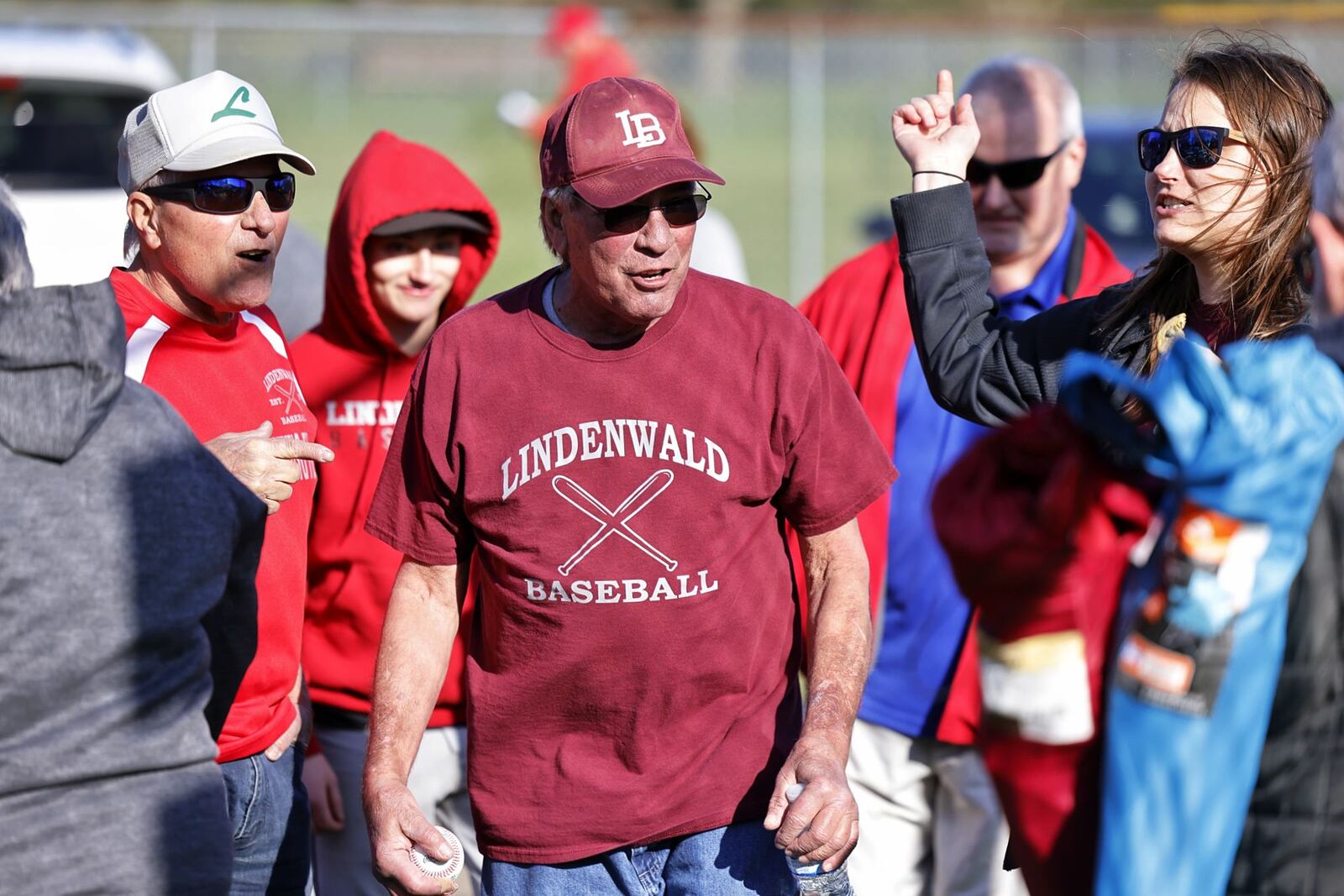 Virgil Cook, a lifelong Hamilton resident who has coached baseball and softball for over 30 years in Lindenwald, had a field (diamond 9) dedicated in his honor at Joyce Park Thursday, April 14, 2022 in Hamilton. NICK GRAHAM/STAFF