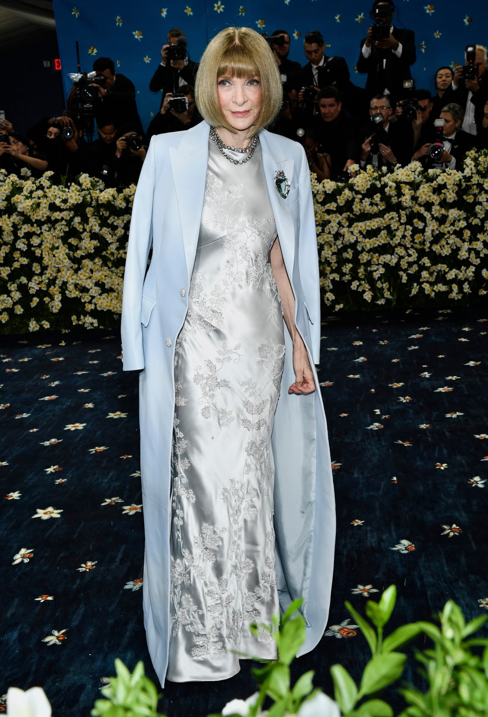 Anna Wintour attends The Metropolitan Museum of Art's Costume Institute benefit gala celebrating the opening of the "Superfine: Tailoring Black Style" exhibition on Monday, May 5, 2025, in New York. (Photo by Evan Agostini/Invision/AP)