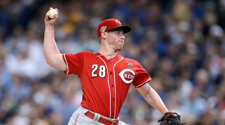 MILWAUKEE, WISCONSIN - JUNE 23: Anthony DeSclafani #28 of the Cincinnati Reds pitches in the first inning against the Milwaukee Brewers at Miller Park on June 23, 2019 in Milwaukee, Wisconsin. (Photo by Dylan Buell/Getty Images)