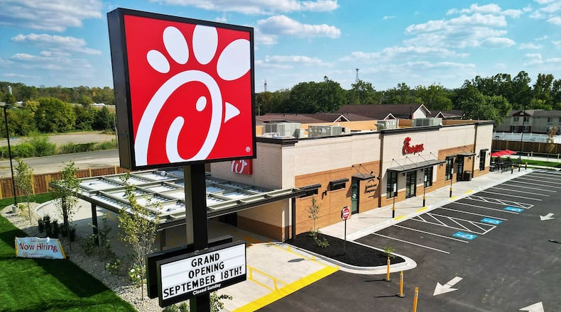 Middletown's Chick-fil-A is opening Thursday, September 18. Those wearing cow spots or a cow costume can receive a free entree. NICK GRAHAM/STAFF