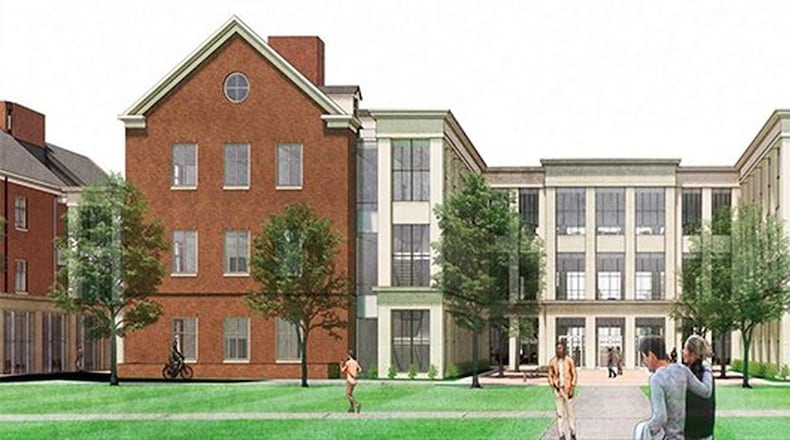 The governing board of trustees at Miami University recently approved the construction of a $96 million health science building, which will be the first new academic building constructed on the Oxford campus in 11 years. Seen here in a Miami illustration of the project, the building is scheduled to open in 2022 near 421 South Campus Ave. (Provided Illustration/Journal-News)