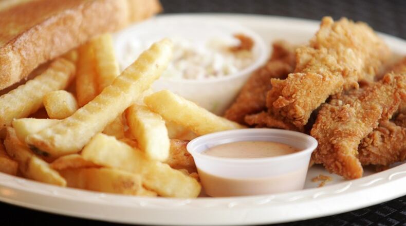 A plate of chicken fingers and fries with the original Guthrie’s sauce. The restaurant recently opened its first Butler County location in Stockton Station, a $2 million project at 6775 Dixie Highway in Fairfield. CONTRIBUTED