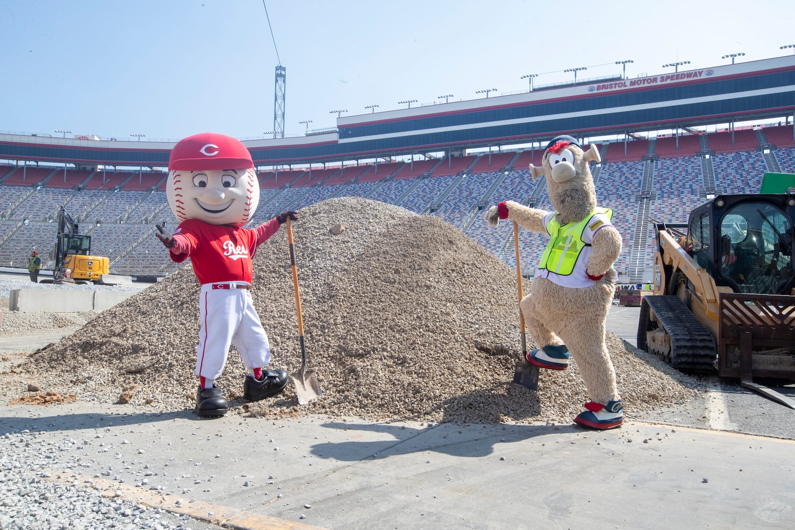 MLB Speedway Classic Open House Event marking the construction of a baseball field at Bristol Motor Speedway in Bristol, Tenn., Tuesday, June 24, 2025. (Ben Earp/Ben Earp Photography via AP)