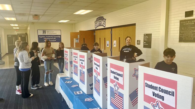 The 7th and 8th grades at Garfield Middle School held elections for president, vice president and secretary for the school's student council. This is the first time the school's held elections for any position, and nearly the entire school was involved in some form in the election process. PROVIDED