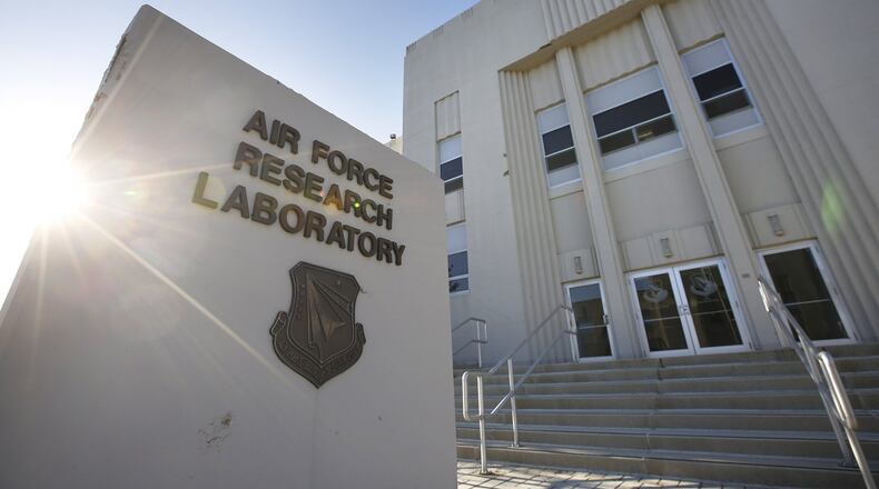Air Force Research Laboratory headquarters at Wright-Patterson Air Force Base. The AFRL has a workforce of more than 10,000 worldwide, with most based at Wright-Patterson.TY GREENLEES / STAFF