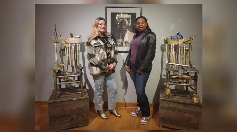 The Returning Artists Guild has created an exhibition now on view at the Fitton Center. Co-founders Aimee Wissman, a Lakota West graduate, and Kamisha Thomas hope to prompt meaningful conversations about the carceral system. FITTON CENTER/CONTRIBUTED