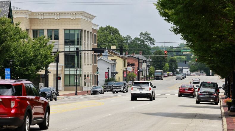North Broadway Street in downtown Lebanon, 2023. NICK GRAHAM/STAFF