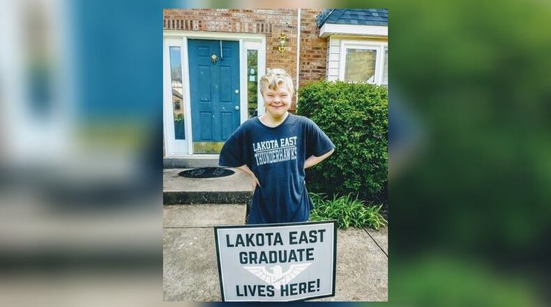 Lakota East High School senior Will Downs will be among the more than 1,300 students graduating this weekend from East and Lakota West High School in ceremonies radically altered by safety standards in wake of the coronavirus. Downs is a special needs student who has undergone more than 30 surgeries to help him survive.(Provided Photo/Journal-News)