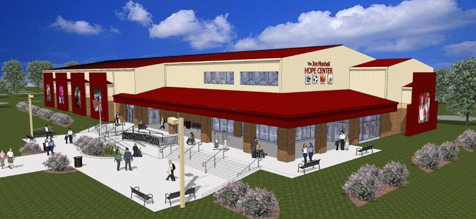 The Nuxhall Foundation is fundraising to build a 28,000-square-foot indoor facility to provide recreational opportunities for those who are physically and developmentally disabled. The facility will be an addition to the Joe Nuxhall Miracle League Fields on Groh Lane in Fairfield. The total cost for the project is an estimated $6.2 million. PROVIDED