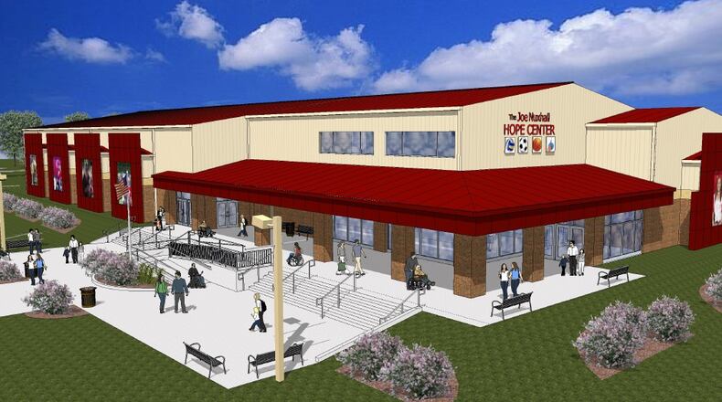 The Nuxhall Foundation is fundraising to build a 28,000-square-foot indoor facility to provide recreational opportunities for those who are physically and developmentally disabled. The facility will be an addition to the Joe Nuxhall Miracle League Fields on Groh Lane in Fairfield. The total cost for the project is an estimated $6.2 million. PROVIDED