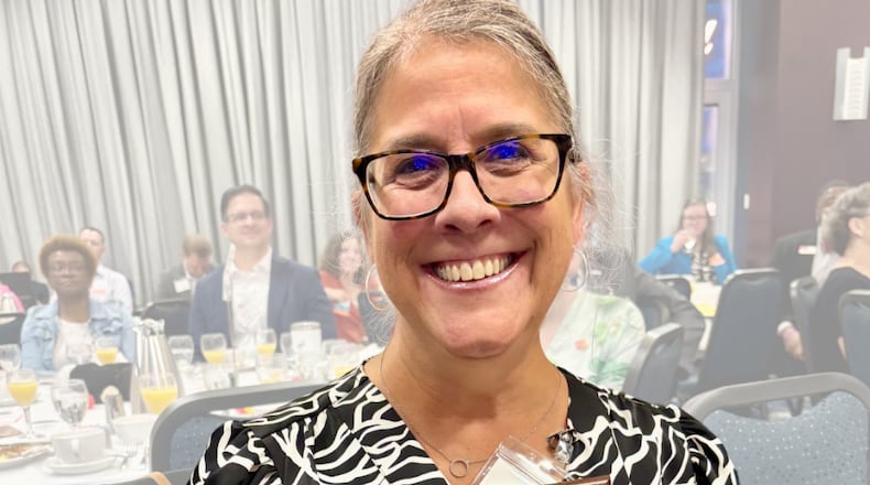 Middletown Mayfield Elementary instructor Jackie Temming was one of three area classroom leaders chosen as “Teacher of the Year” by officials with the Greater Cincinnati Adopt A Class organization, which partners with dozens of schools in southwest Ohio and Northern Kentucky. Temming was recently lauded in the Adopt A Class ceremony celebrating the organization’s work of partnering local school classrooms with businesses and individuals since 2003. (Provided)