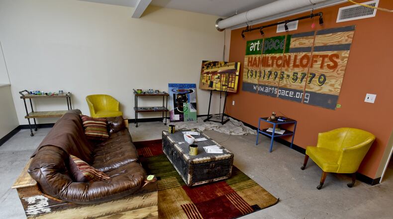 A model apartment at Artspace Hamilton Lofts was partially furnished by Unsung Salvage Design Company. NICK GRAHAM/STAFF