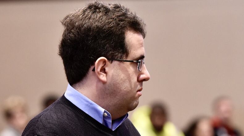 Tracey Abraham appeared in Fairfield Municipal Court Tuesday, Jan. 15 charged with public indecency after he allegedly fondled himself while he was a substitute teacher at Fairfield s Creekside Middle School with students in the classroom. NICK GRAHAM/STAFF