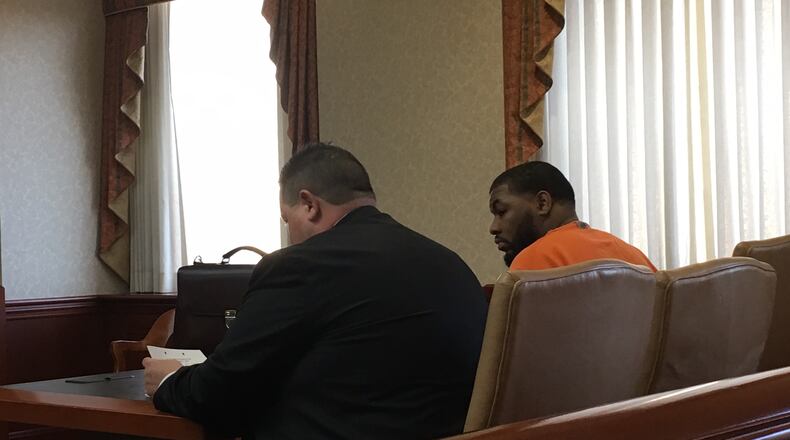 Broderick Roberts, who is charged with murder in the May shooting death of Jaspreet Singh in Hamilton was in Butler County Common Pleas Court Tuesday for a pre-trial hearing in preparation of his Jan. 28 trial. LAUREN PACK/STAFF