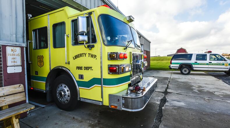 The Liberty Twp. trustees will formally ask the Butler County auditor’s office to figure how much a 3.25, 3.5 and 3.75 mills will bring in for both a five-year and continuous fire levy. NICK GRAHAM/STAFF