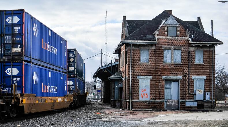 Mayor Pat Moeller doesn’t want CSX to demolish the historic train passenger station located along South Martin Luther King Jr. Boulevard in Hamilton. NICK GRAHAM / STAFF