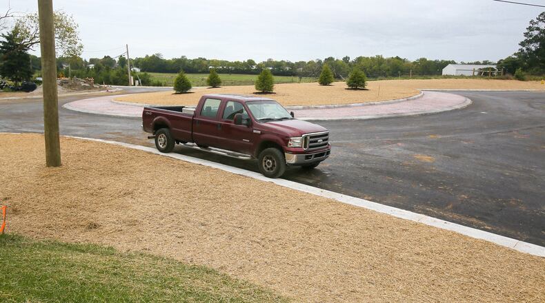 Butler County’s newest roundabout, at Yankee and Princeton roads in Liberty Twp. is expected to open the week of Sept. 18, which is ahead of schedule, according to the Engineer’s Office. GREG LYNCH / STAFF