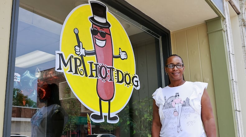 Rachelle Edwards, a Middletown native, has opened her second restaurant on Central Avenue. She owns Mr. Hot Dog and the Potato Bar inside the Pendleton Art Center. NICK GRAHAM/STAFF