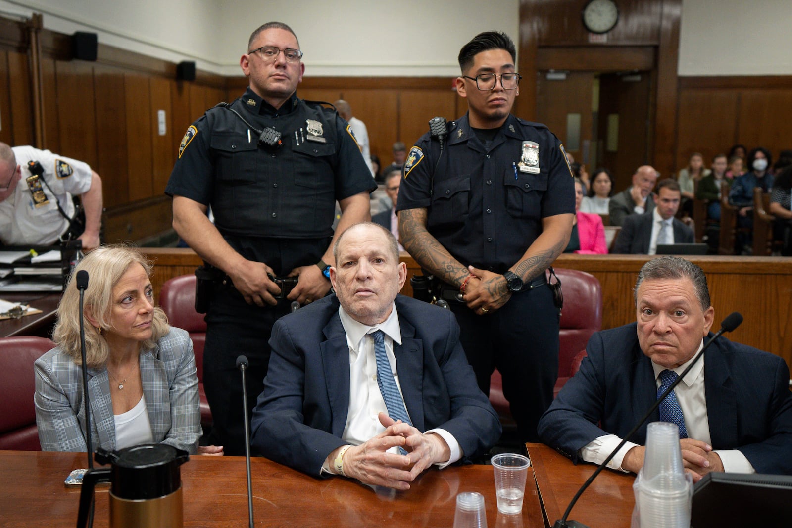 Harvey Weinstein appears in state court in Manhattan for his retrial, Monday, June 9, 2025, in New York. (Steven Hirsch /New York Post via AP, Pool)