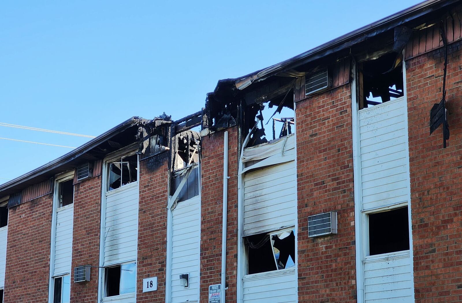 Fire destroyed an apartment building at 18 Beth Lane in Hamilton Thursday, June 1, 2023. NICK GRAHAM/STAFF