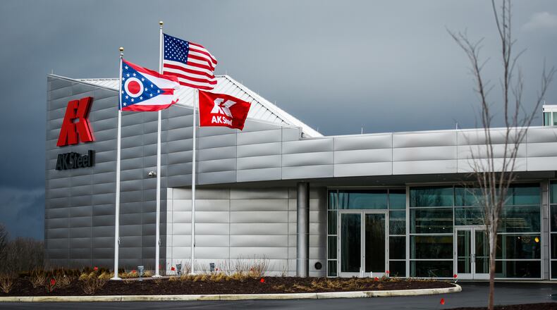 AK Steel’s Research and Innovation Center, a $36 million, 135,000-square-foot facility in Middletown, is slated to open this year. NICK GRAHAM/STAFF
