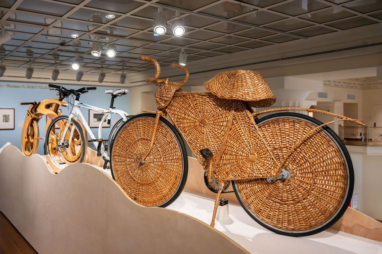 "Cycle Thru!" features a variety of amazing bicycles. This bicycle, covered in wicker, is still functional. PHIL ARMSTRONG/CONTRIBUTED