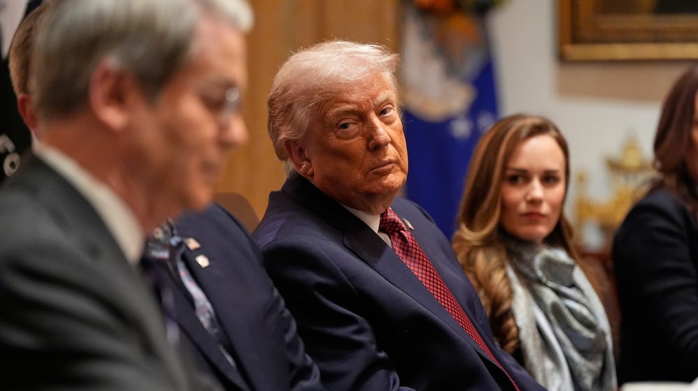 President Donald Trump speaks during a roundtable on farm subsidies in the Cabinet Room of the White House, Monday, Dec. 8, 2025, in Washington. (AP Photo/Alex Brandon)