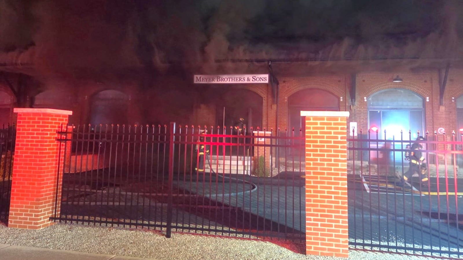 Hamilton Fire Department responded to Meyer Brothers & Son in Hamilton after receiving a first alarm at 10:26 p.m. Wednesday, March 25, 2026. The blaze destroyed the home remodeling business, but no one was hurt. CONTRIBUTED/CITY OF HAMILTON