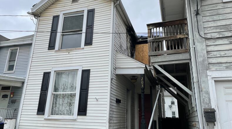 Hamilton Firefighters were called about 11:25 p.m. Monday to a residence in the 200 block of South B Street near Franklin Street for the report of a fire. Mike Pitman/STAFF