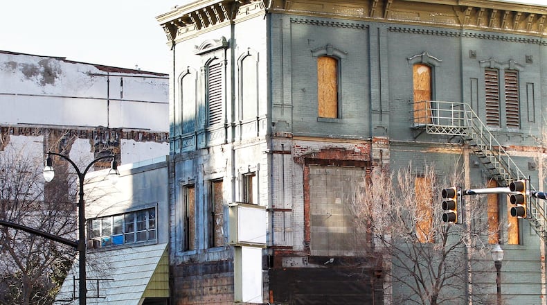 The facade of the former Hungry Bunny Building, 254 High St., is being torn down. The Hamilton CORE Fund recently spent $150,000 to purchase the building. Sara’s House, a home décor and design services business, plans to move into the High Street building April 1.