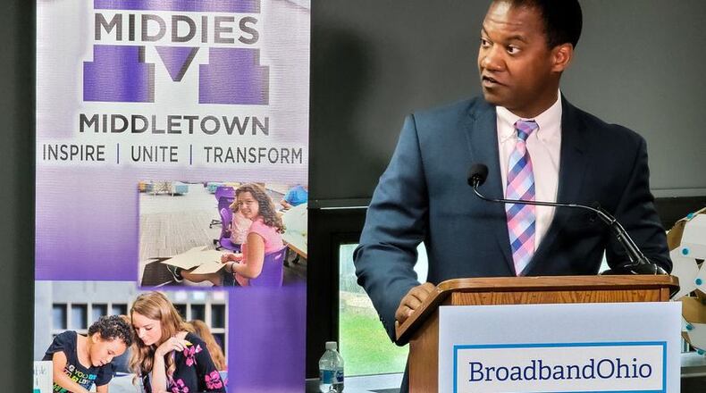 Middletown Schools Superintendent Marlon Styles Jr., who has led the district since 2017, is one of three finalists to fill the superintendent's job at Cincinnati Public Schools, which is the third largest district in Ohio. The 41-year-old Styles has installed sweeping education reforms in Middletown's schools, including working to close the "digital divide" for many students in the city schools. (File Photo\Journal-News)